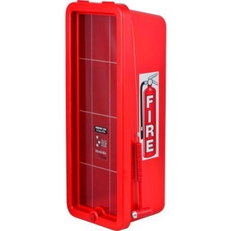Cato Cato Chief Plastic Fire Extinguisher Cabinet, Fits 10 Lbs. Extinguisher, Red 11051-H